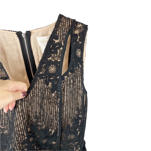 NWT Foxiedox Asha Black Nude Lace Cocktail Dress Large - Picture 4 of 14